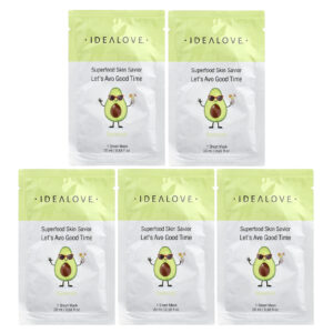 Idealove Superfood Skin Savior Lets Avo Good Time 5 Máscaras Faciais de Beleza 20 ml (068 fl oz) Cada