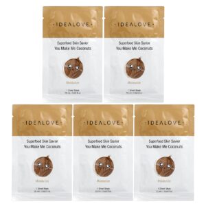 Idealove Superfood Skin Savior You Make Me Coconuts 5 Máscaras Faciais de Beleza 20 ml (068 fl oz) Cada