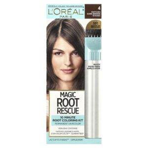 LOréal Magic Root Rescue Kit de Coloração de Raiz em 10 Minutos 4 Castanho Escuro 1 Aplicação