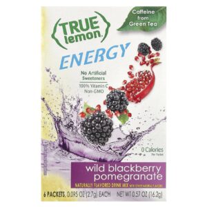 True Citrus True Lemon Energia Amora Silvestre e Romã 6 Sachês 162 g (057 oz)