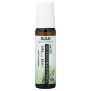 NOW Foods Óleos Essenciais Orgânicos Roll-on de Melaleuca 10 ml (1/3 fl oz)