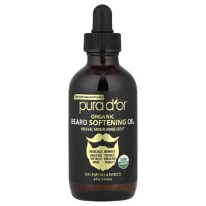 Pura Dor Óleo Suavizante Orgânico para Barba Sândalo Original 118 ml (4 fl oz)
