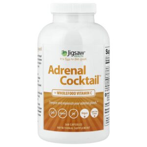 Jigsaw Health Adrenal Cocktail™ + Vitamina C de Alimentos Integrais 360 Cápsulas