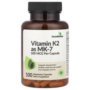 Futurebiotics Vitamina K2 como MK-7 100 mcg 100 Cápsulas Vegetarianas