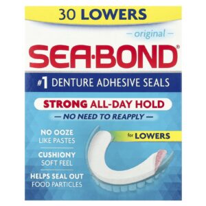 SeaBond Selos Adesivos de Prótese Dentária Original 30 Partes Inferiores