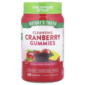Natures Truth Gomas Purificantes de Cranberry Deliciosa Manga de Cranberry 60 Gomas