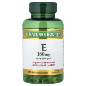 Natures Bounty Vitamina E 180 mg 120 Cápsulas Softgel de Liberação Rápida
