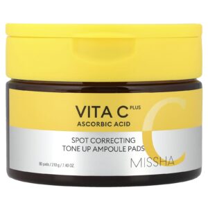 Missha Vita C Plus Discos de Ampola Tonificadora para Correção de Manchas 80 Discos 210 g (74 oz)