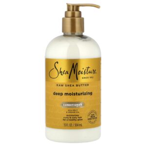 SheaMoisture Manteiga de Karité Crua Condicionador de Hidratação Profunda Cabelos Cacheados e Encorpados 384 ml (13 fl oz)
