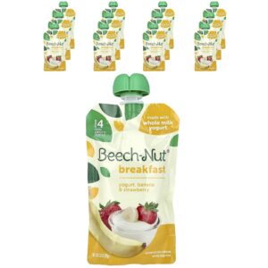 Beech-Nut Café da Manhã Mais de 12 Meses Iogurte Banana e Morango 12 Sacos 99 g (35 oz) Cada