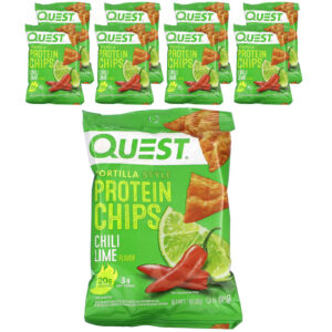 Quest Nutrition Lascas de Proteína Estilo Tortilha Pimenta e Limão 8 Sacos 32 g (11 oz) Cada