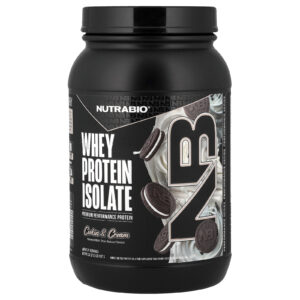 NutraBio Isolado de Whey Protein Cookies e Creme 907 g (2 lb)