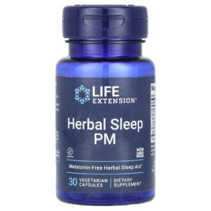 Life Extension Herbal Sleep PM 30 Cápsulas Vegetarianas