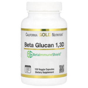 California Gold Nutrition Betaglucano de Algas 13D 120 Cápsulas Vegetais (125 mg por Cápsula)