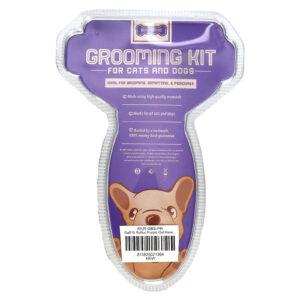 Ruff N Ruffus Kit de Higiene Pessoal para Gatos e Cães Ancinho em Gel e Cortador de Unhas Roxo 1 Ancinho em Gel 1 Cortador de Unhas