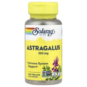 Solaray Astragalus Cultivado Organicamente 550 mg 100 VegCaps