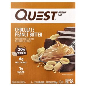 Quest Nutrition Barra de Proteína Manteiga de Chocolate e Amendoim 4 Barras 60 g (212 oz) Cada