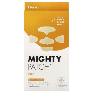 Hero Cosmetics Mighty Patch® Rosto Pele Oleosa Pele Mista 5 Adesivos de Hidrocoloide