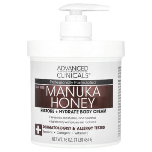 Advanced Clinicals Mel de Manuka Creme Corporal Restore + Hidratante 454 g (16 oz)