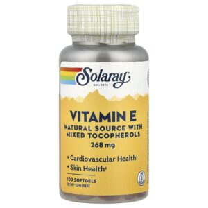 Solaray Vitamina E 268 mg (400 UI) 100 Cápsulas Softgel