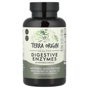 Terra Origin Enzimas Digestivas Saudáveis 60 Cápsulas Vegetarianas