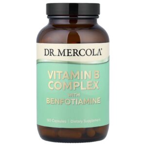 Dr. Mercola Complexo de Vitamina B com Benfotiamina 180 Cápsulas