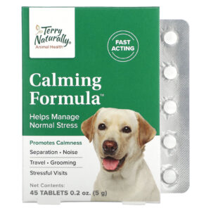 Terry Naturally Fórmula Calmante Para Cães 45 Comprimidos 5 g (02 oz)