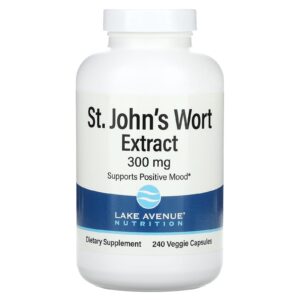 Lake Avenue Nutrition Extrato de Erva-de-São-João 300 mg 240 Cápsulas Vegetais