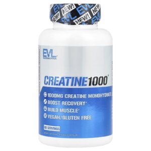 EVLution Nutrition Creatine1000® 120 Cápsulas Vegetais (500 mg por Cápsula)