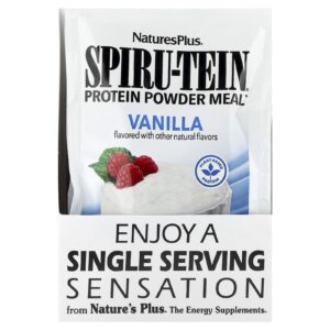 NaturesPlus Spiru-Tein® Refeição de Proteína em Pó Baunilha 8 Embalagens 30 g (106 oz) Cada