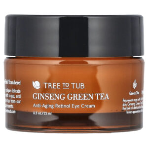 Tree To Tub Chá Verde de Ginseng Creme Antienvelhecimento para a Área dos Olhos com Retinol 15 ml (05 oz)