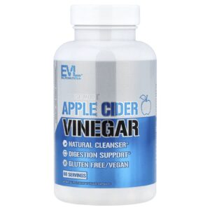 EVLution Nutrition Cleanse Mode® Vinagre de Sidra de Maçã 60 Cápsulas Vegetais