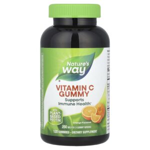 Natures Way Gomas de Vitamina C Laranja 120 Gomas (125 mg por Goma)