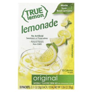 True Citrus Limão Verdadeiro Limonada Original 10 Pacotes 30 g (106 oz)