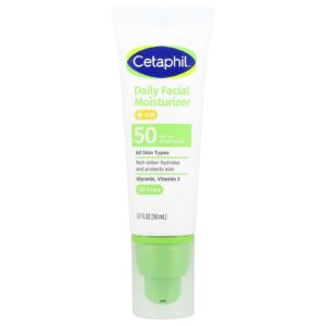 Cetaphil Hidratante Facial Diário Protetor Solar FPS 50 Sem Perfume 50 ml (17 fl oz)