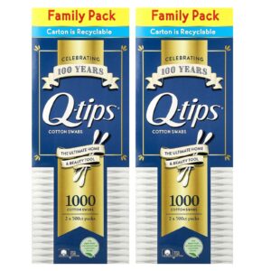 Q-tips Cotonetes Pacote Familiar 2 Pacotes 500 Cotonetes Cada