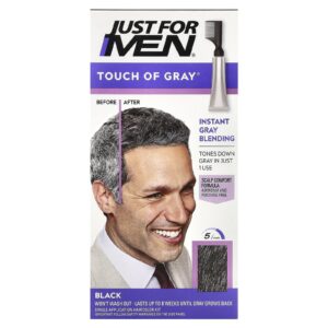 Just for Men Kit de Coloração para Cabelos de Aplicação Única Touch of Grey® T-55 Black