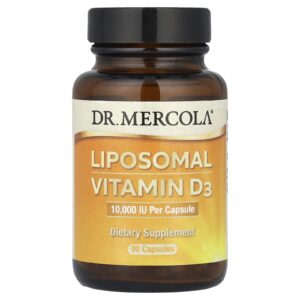 Dr. Mercola Vitamina D3 Lipossomal 250 mcg (10.000 UI) 90 Cápsulas