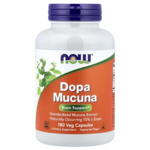 NOW Foods Dopa Mucuna 180 Cápsulas Vegetais