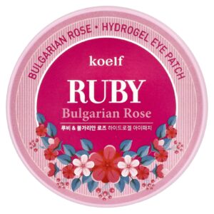 Koelf Adesivo para a Área dos Olhos de Hidrogel de Rosa Búlgara Rubi 60 Adesivos