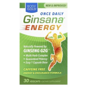 BodyGold Ginsana® Energy Sem Cafeína 30 VegCaps