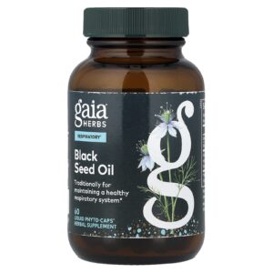 Gaia Herbs Óleo de Cominho Preto 60 Phyto-Caps® Líquidos (200 mg por tampa)
