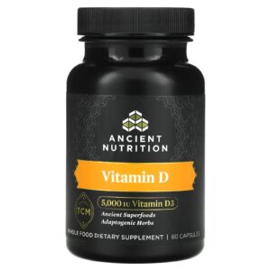 Ancient Nutrition Vitamina D 125 mcg (5.000 UI) 60 Cápsulas
