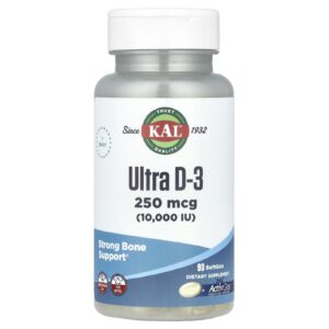 KAL Ultra D-3 250 mcg (10.000 UI) 90 Cápsulas Softgel