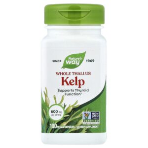 Natures Way Alga Marinha 600 mg 100 Cápsulas Veganas