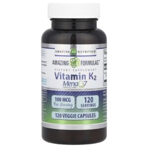 Amazing Nutrition Amazing Formulas™ Vitamina K2 100 mcg 120 Cápsulas Vegetais