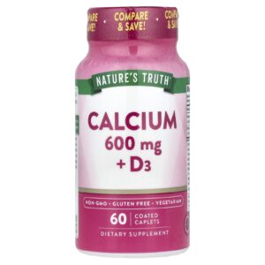 Natures Truth Cálcio + D3 60 Cápsulas Revestidas