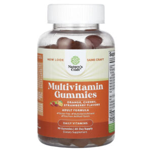 Natures Craft Gomas Multivitamínicas Laranja Cereja Morango 90 Gomas