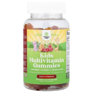 Natures Craft Gomas Multivitamínicas Infantis Morango Framboesa e Laranja 90 Gomas