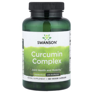 Swanson Complexo de Curcumina Padronizado com BioPerine® 120 Cápsulas Vegetais
